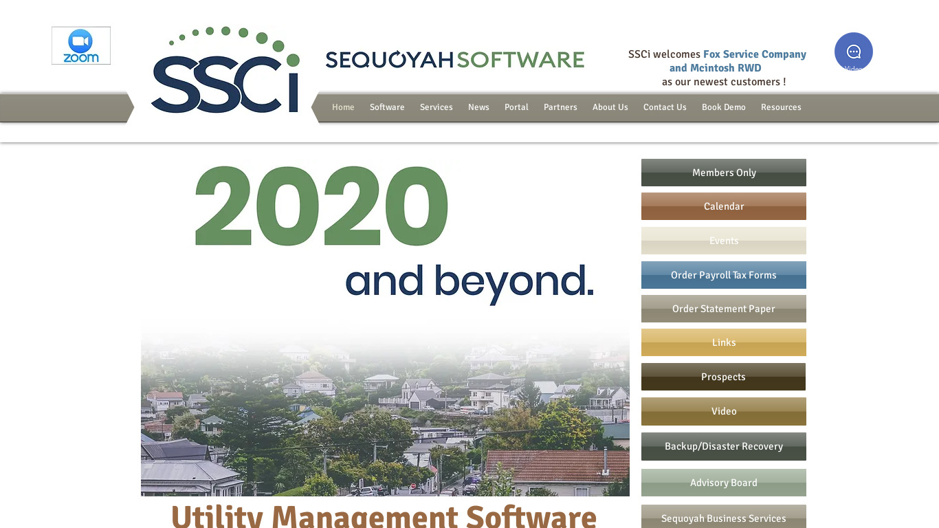 Sequoyah Software Landing page