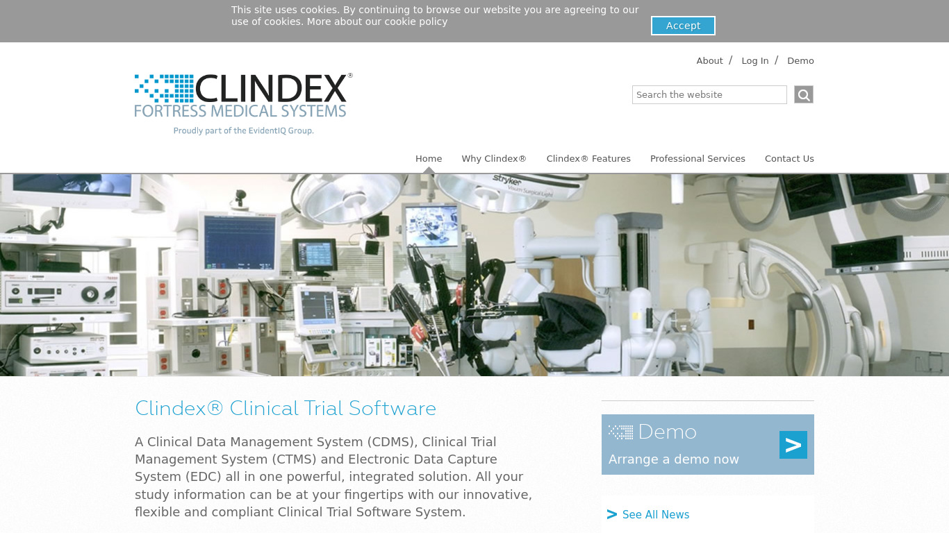 Clindex Landing page
