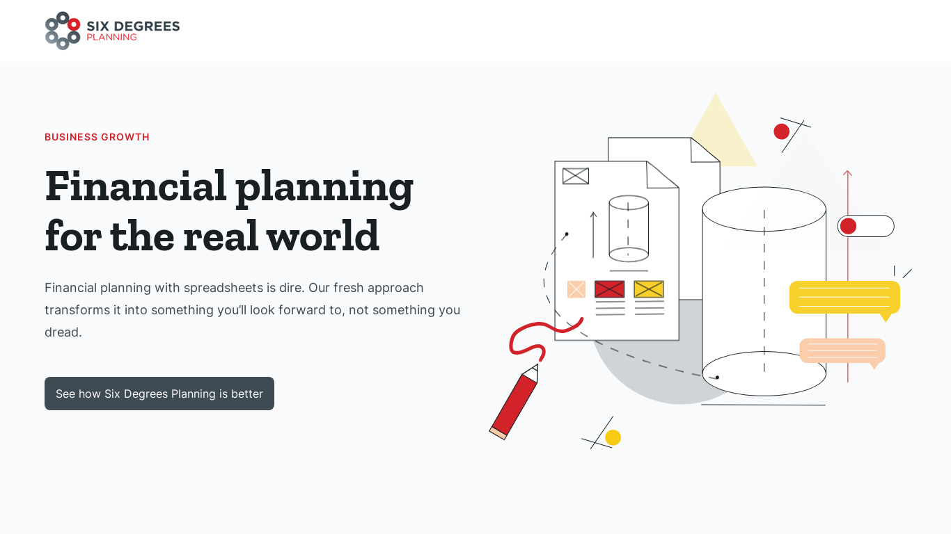 Six Degrees Planning Landing page