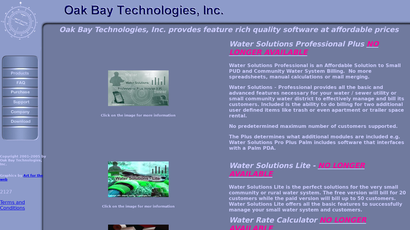 Water Solutions Professional Landing page