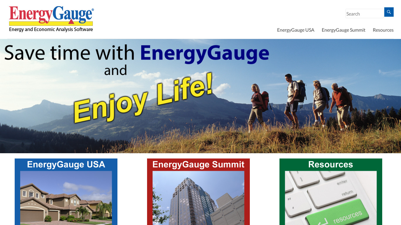 EnergyGauge Landing page