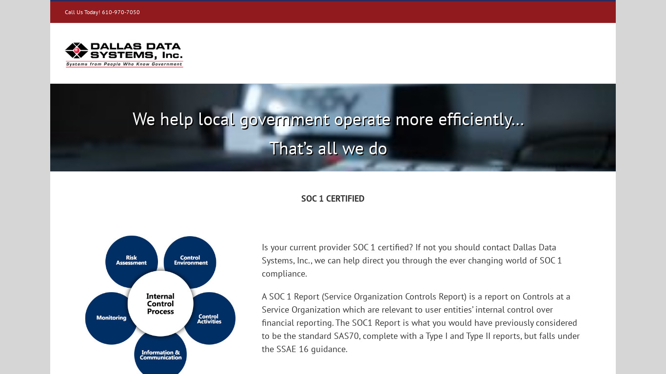 Dallas Data Systems Landing page