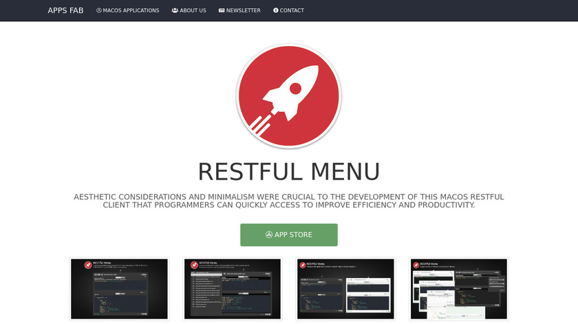 RESTful Menu Landing Page