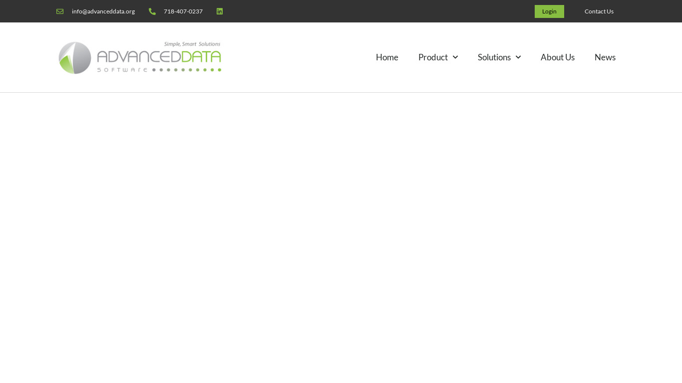 Advanced Data Landing page