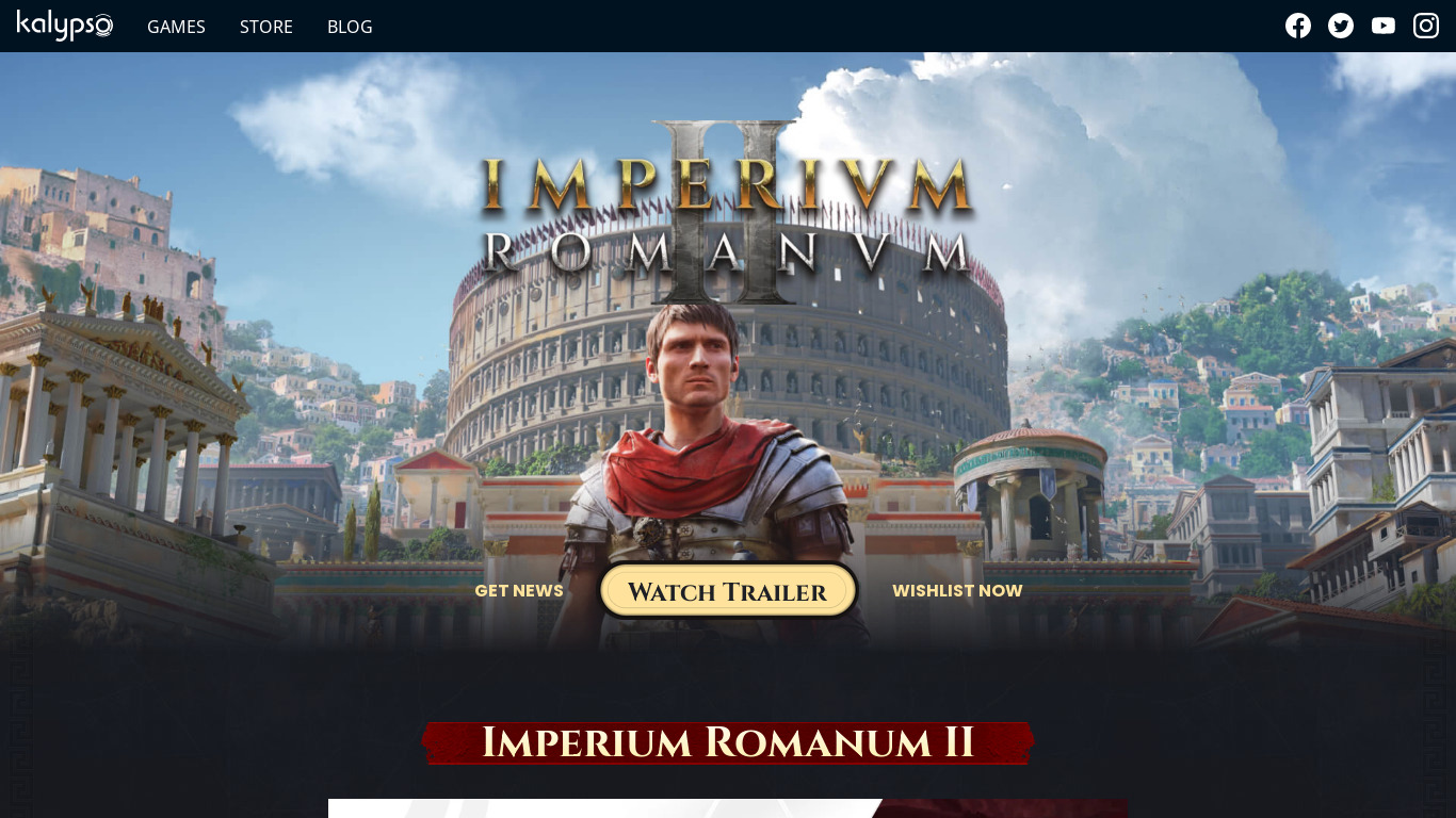 Imperium Romanum Landing page