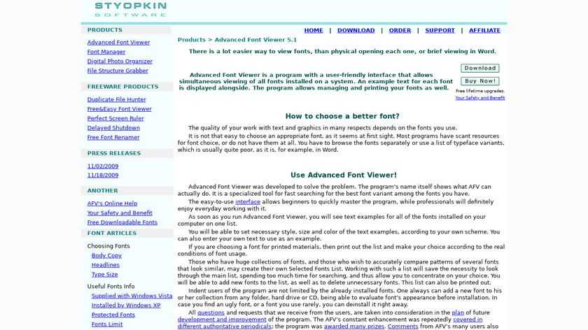 styopkin.com Advanced Font Viewer Landing Page