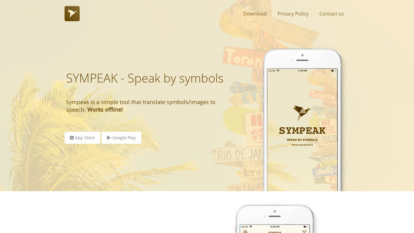Sympeak Landing Page