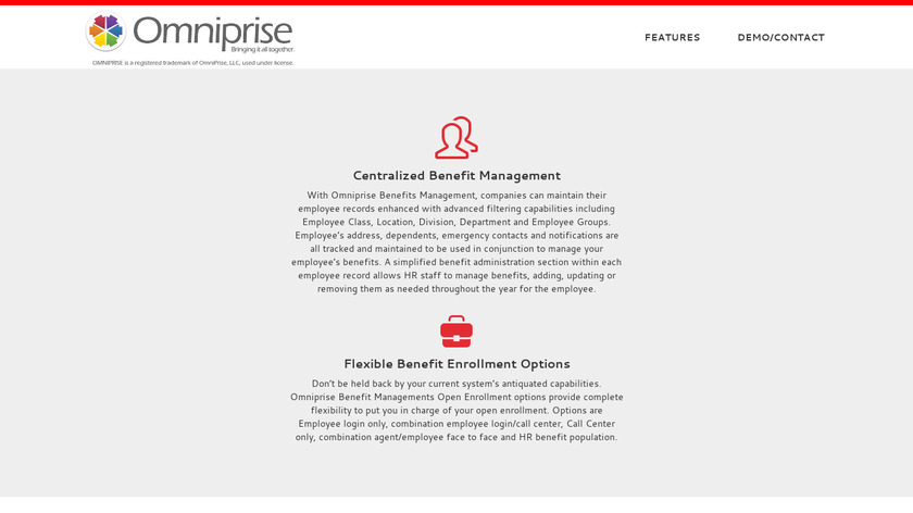 omni-prise.com Omniprise Benefits Management Landing Page