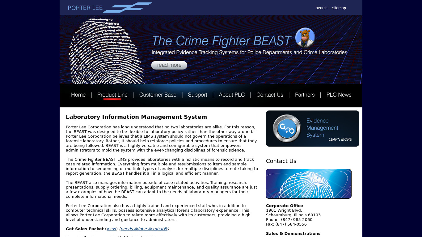Crime Fighter BEAST Landing page