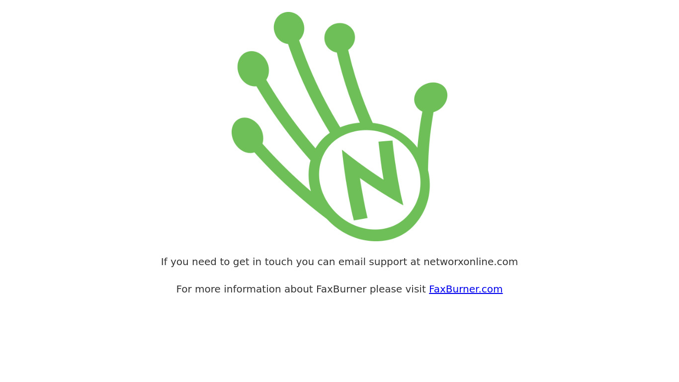 Networx Online Landing page