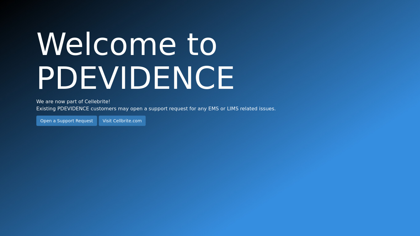 PD Evidence Landing page