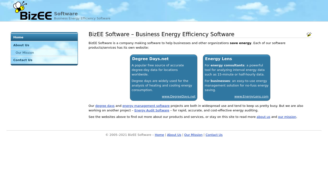Energy Lens Landing page