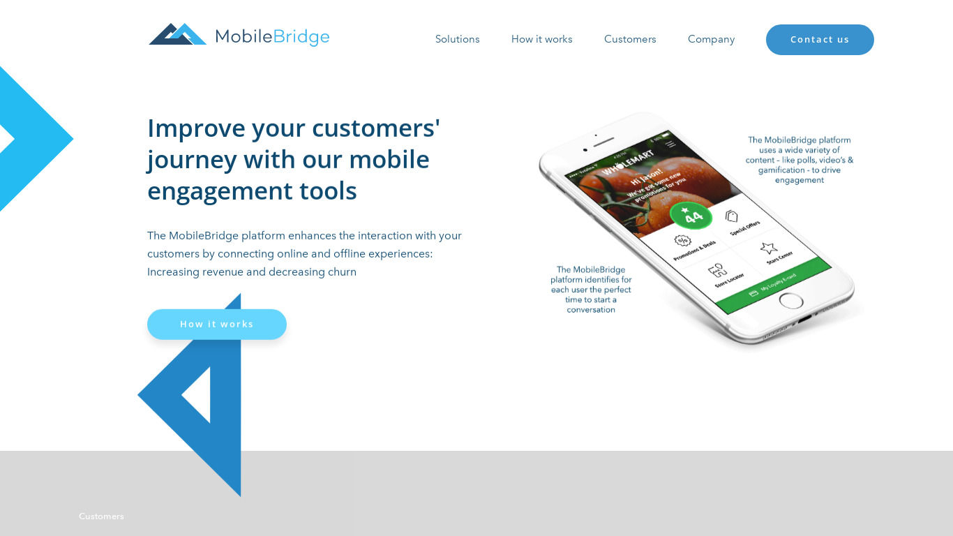 MobileBridge Landing page