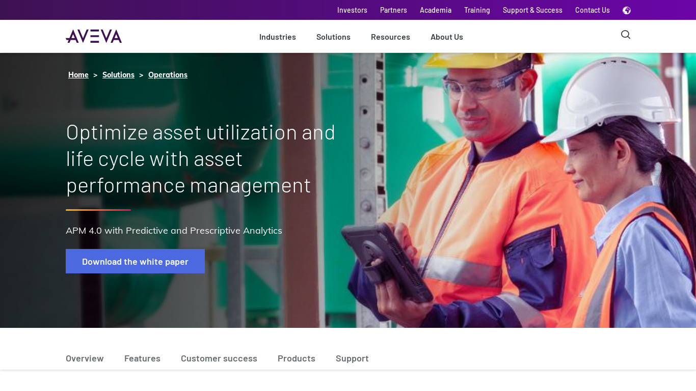 Wonderware EBS Landing page