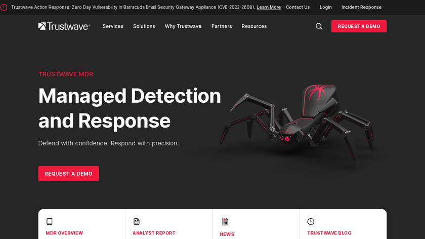 Trustwave SIEM Landing Page
