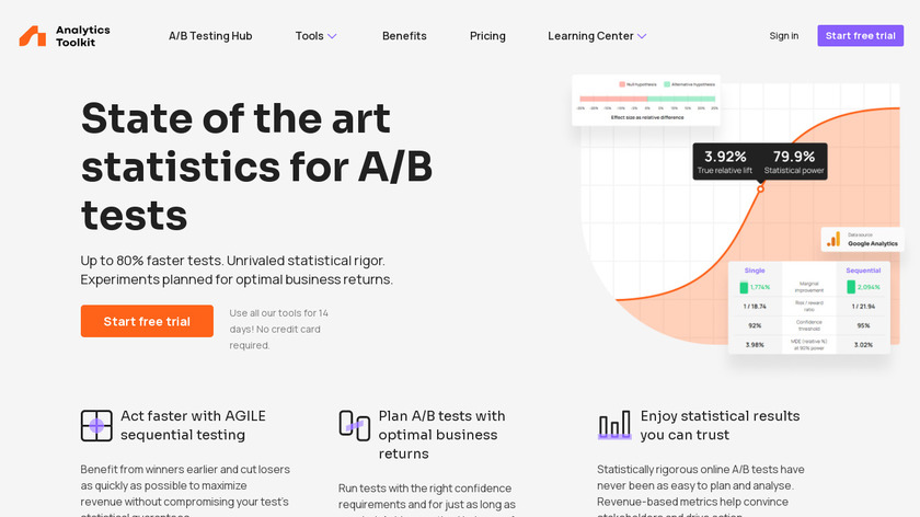 Analytics-Toolkit Landing Page