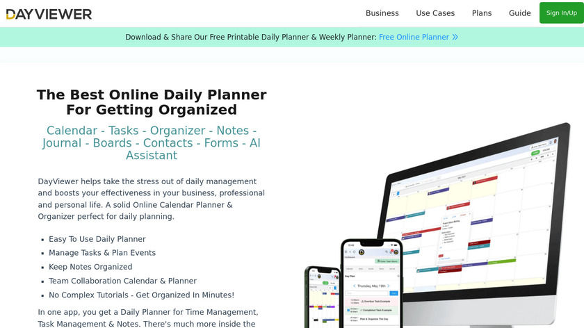 DayViewer Landing Page