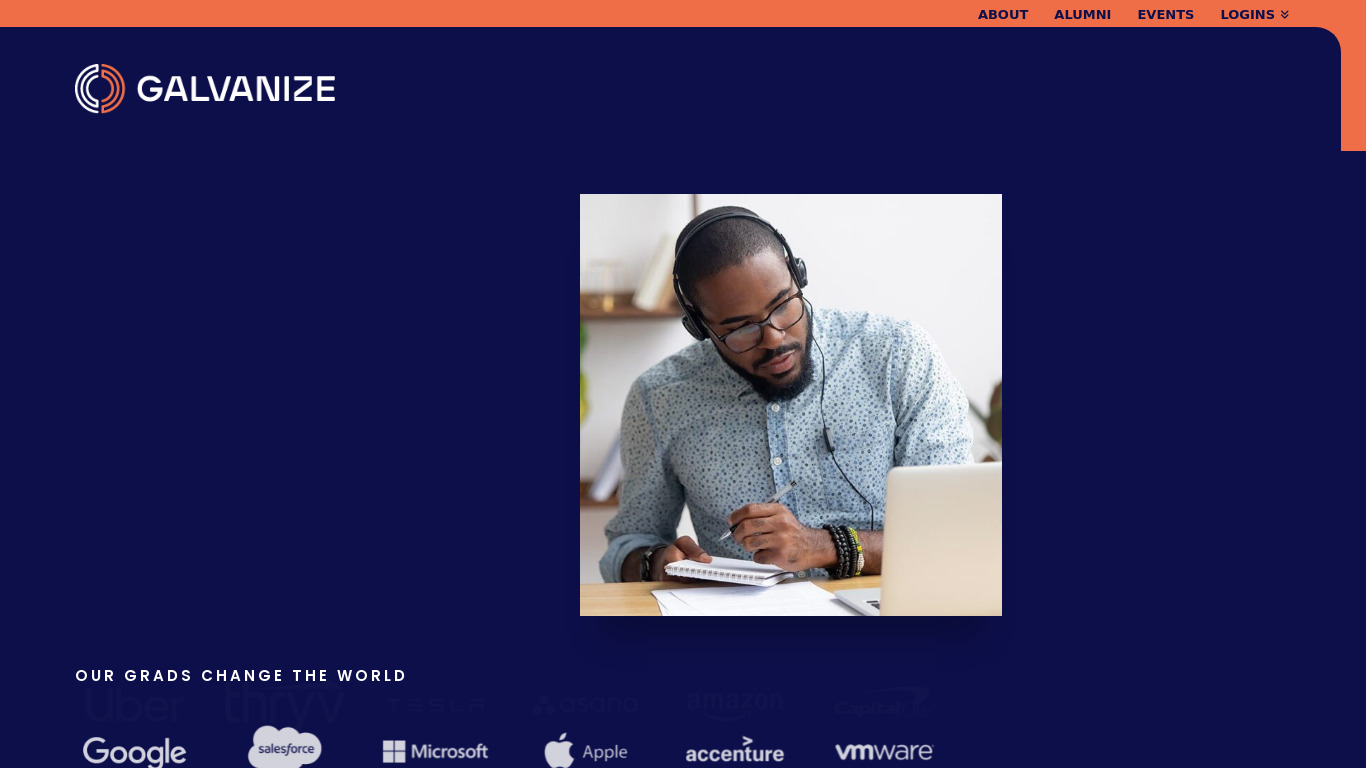 Galvanize Landing page