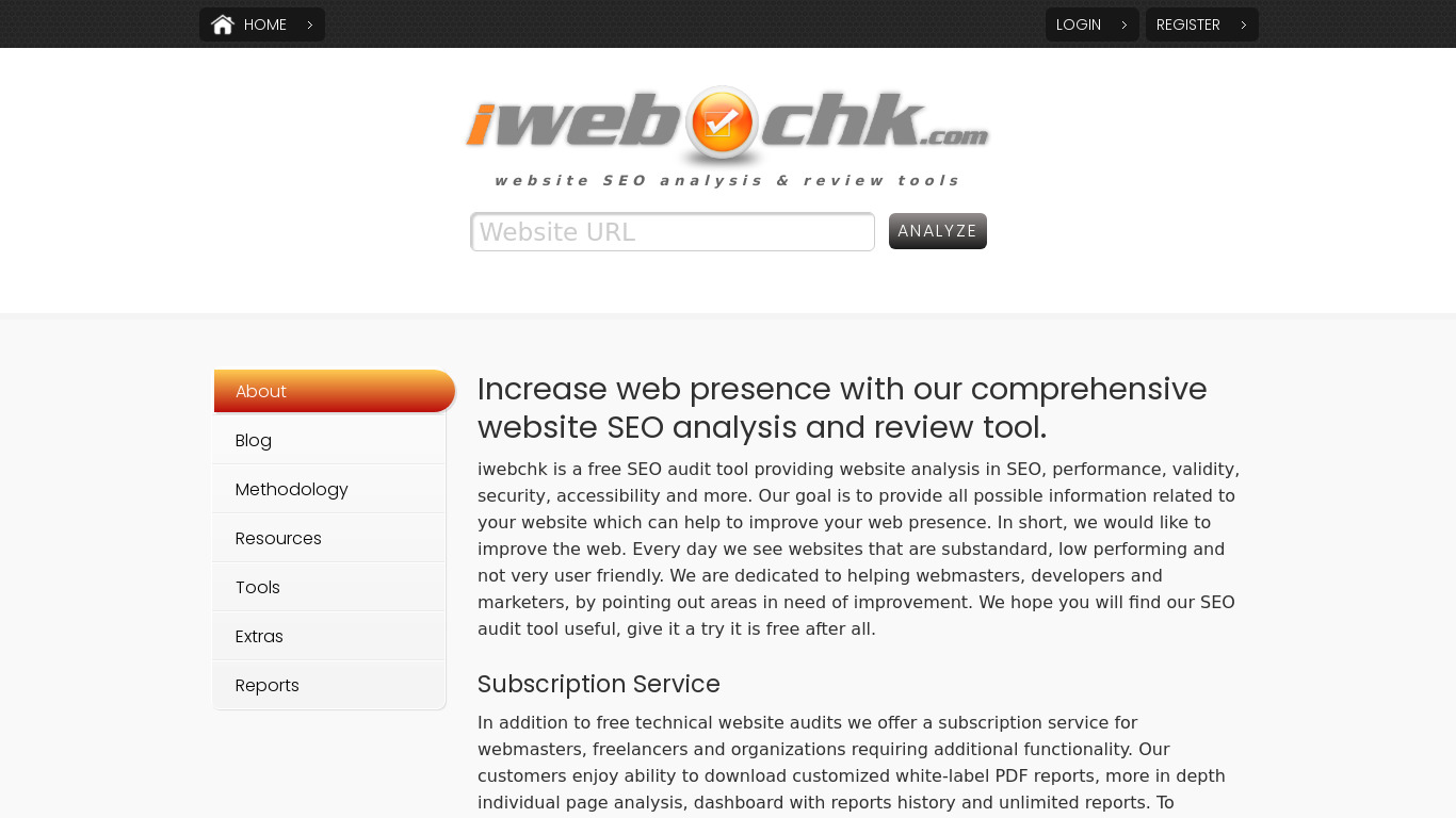 iwebchk Landing page