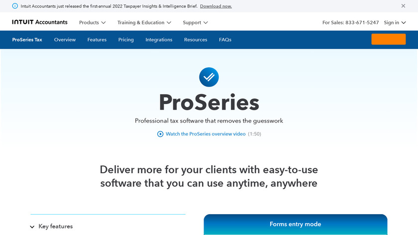ProSeries Landing Page