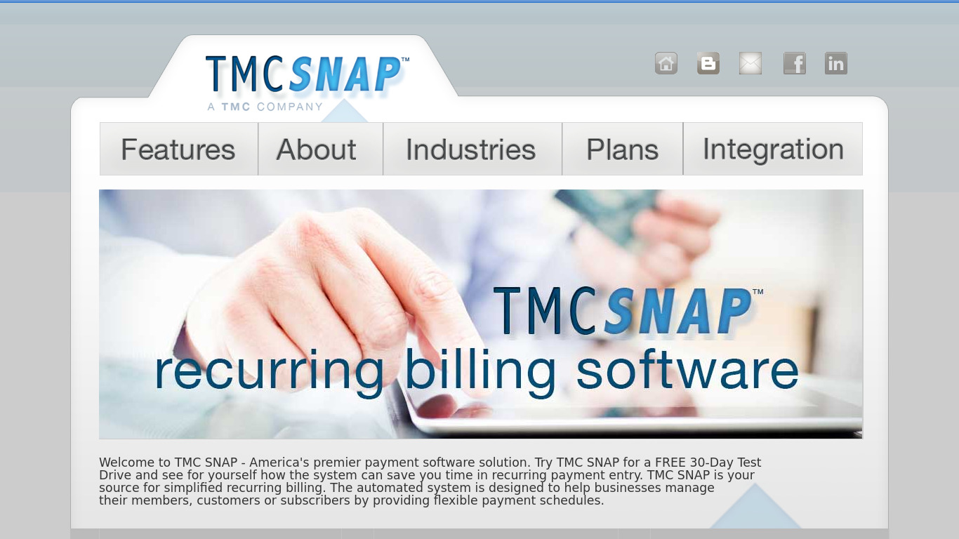 TMC SNAP Landing page