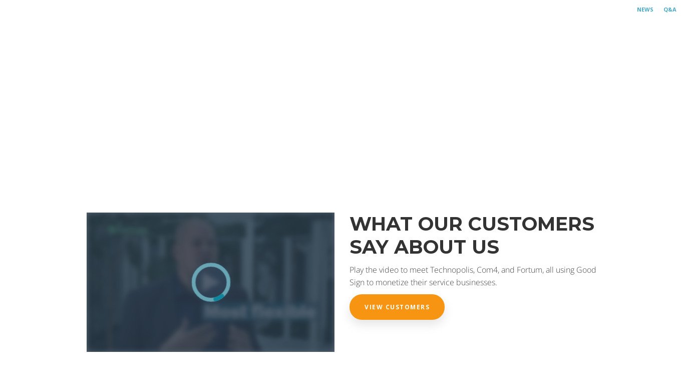 GoodSign Landing page