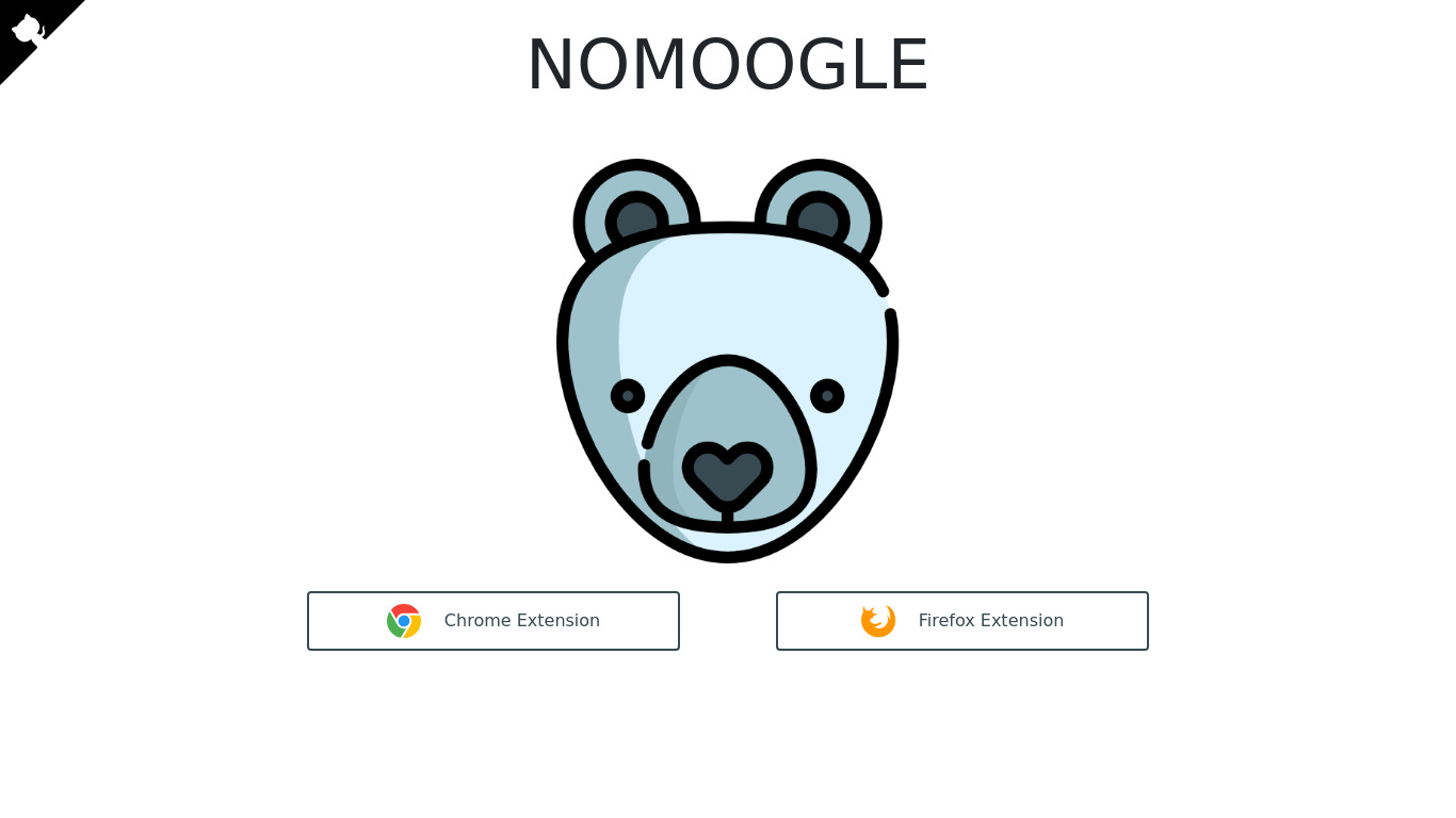Nomoogle Landing page
