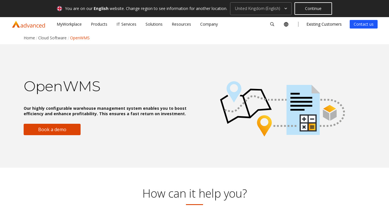 OpenWMS Landing page