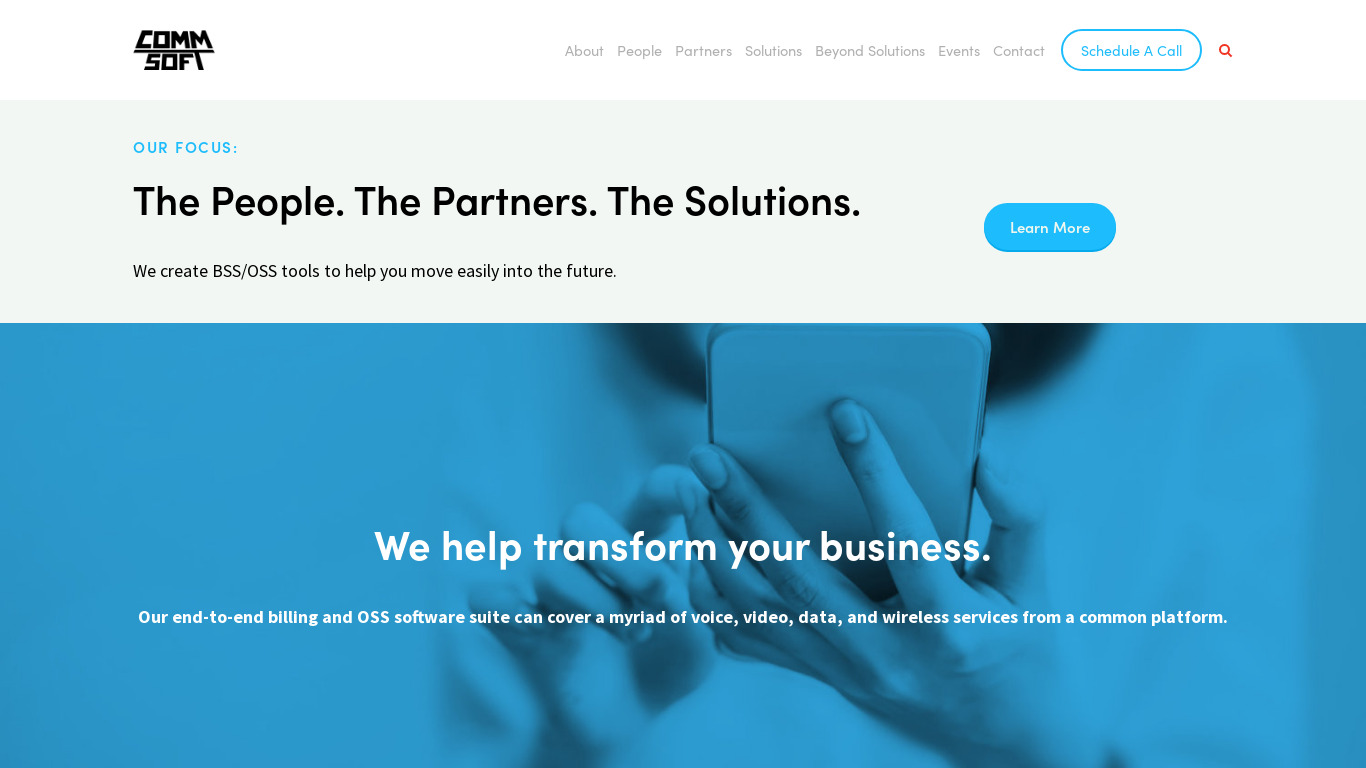 CommVergence Landing page