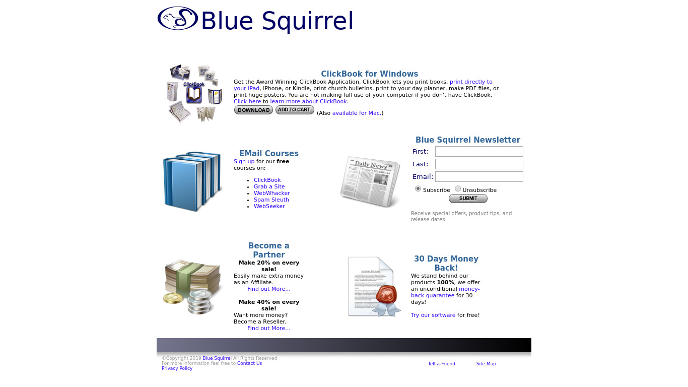 Squirrel Stock Landing page