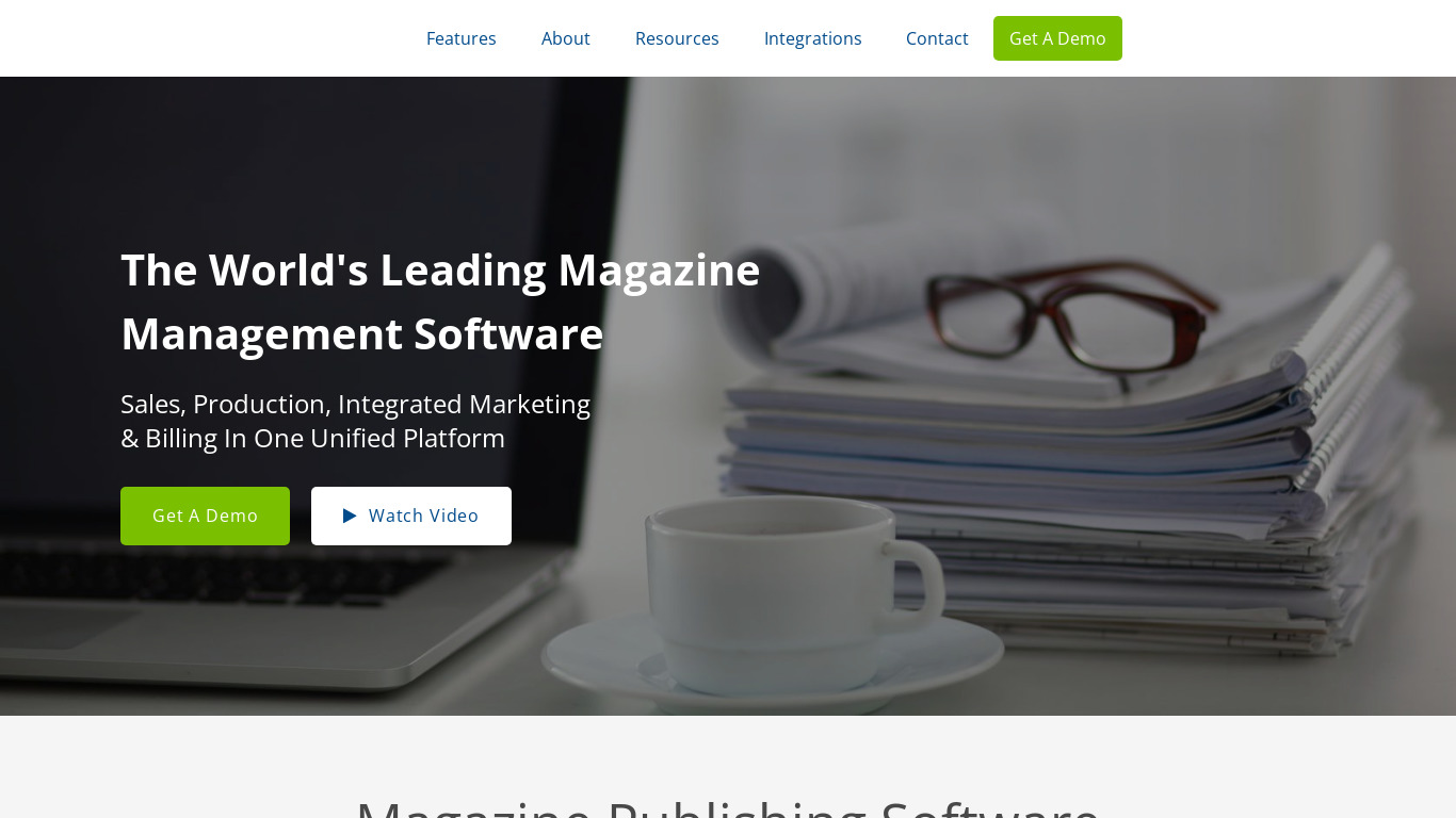 The Magazine Manager Landing page