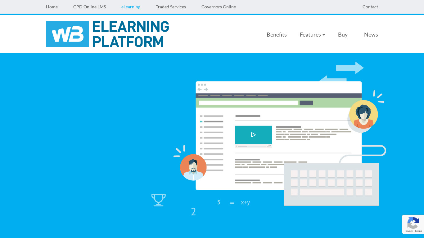 WebBased eLearning Platform Landing page