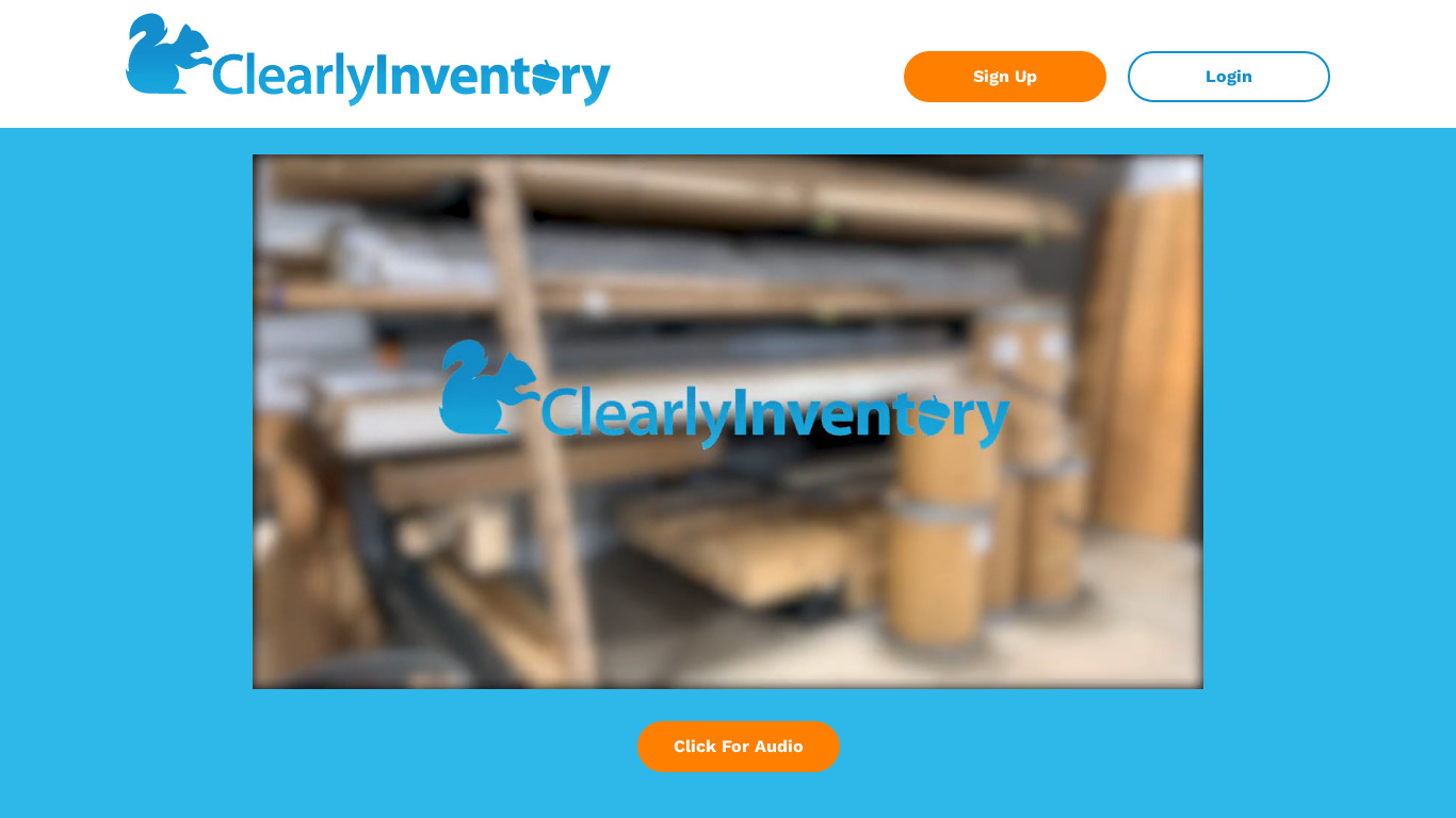 Clearly Inventory Landing page