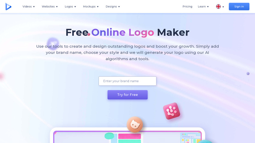 Renderforest Logo Maker Landing Page