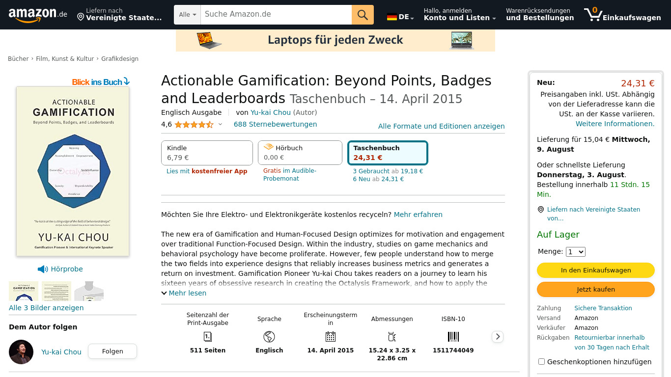 Actionable Gamification Landing page