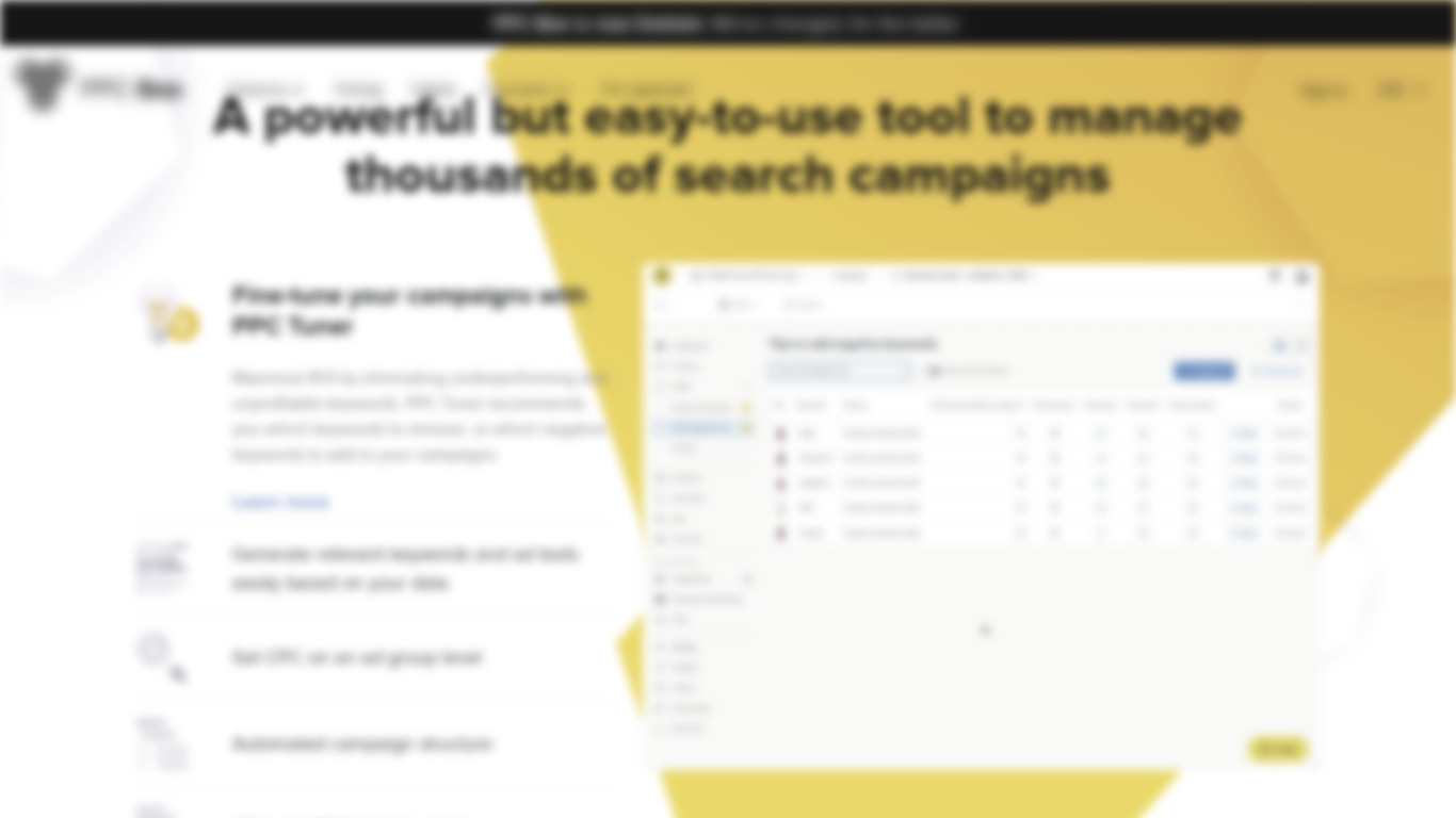 PPC Bee Landing page
