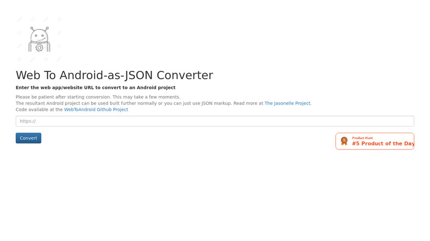 WebToAndroid Landing Page