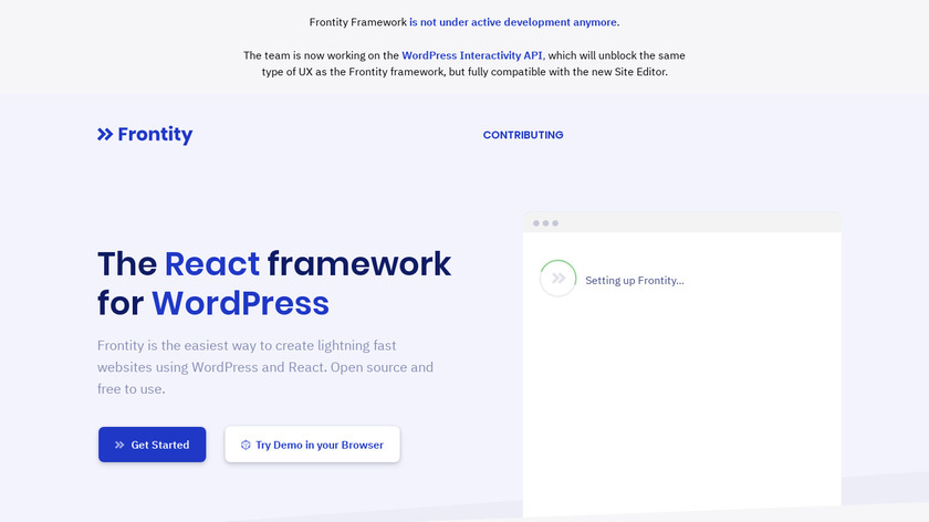 Frontity Landing Page