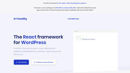 Frontity screenshot