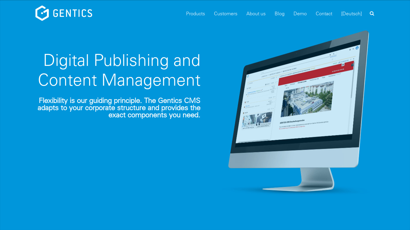 Gentics CMS Landing page