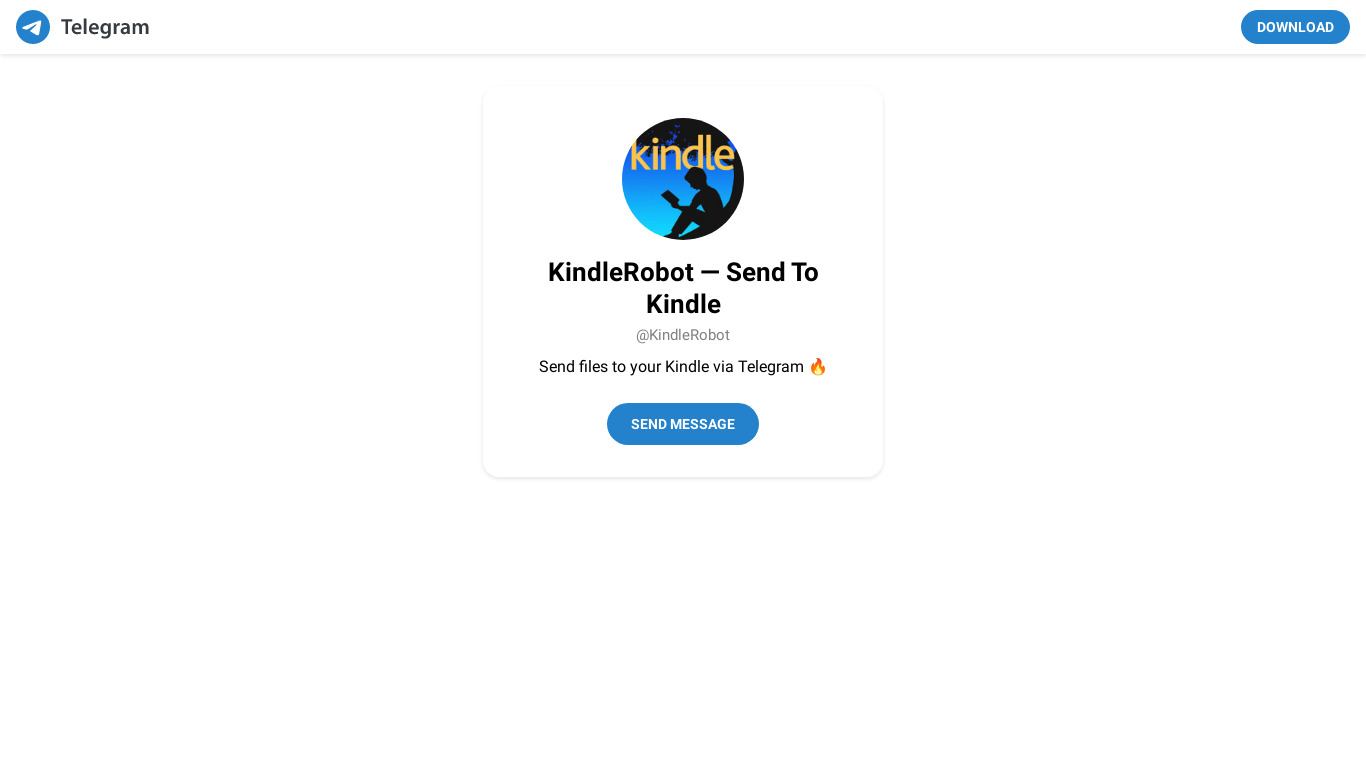 Kindle Robot Landing page