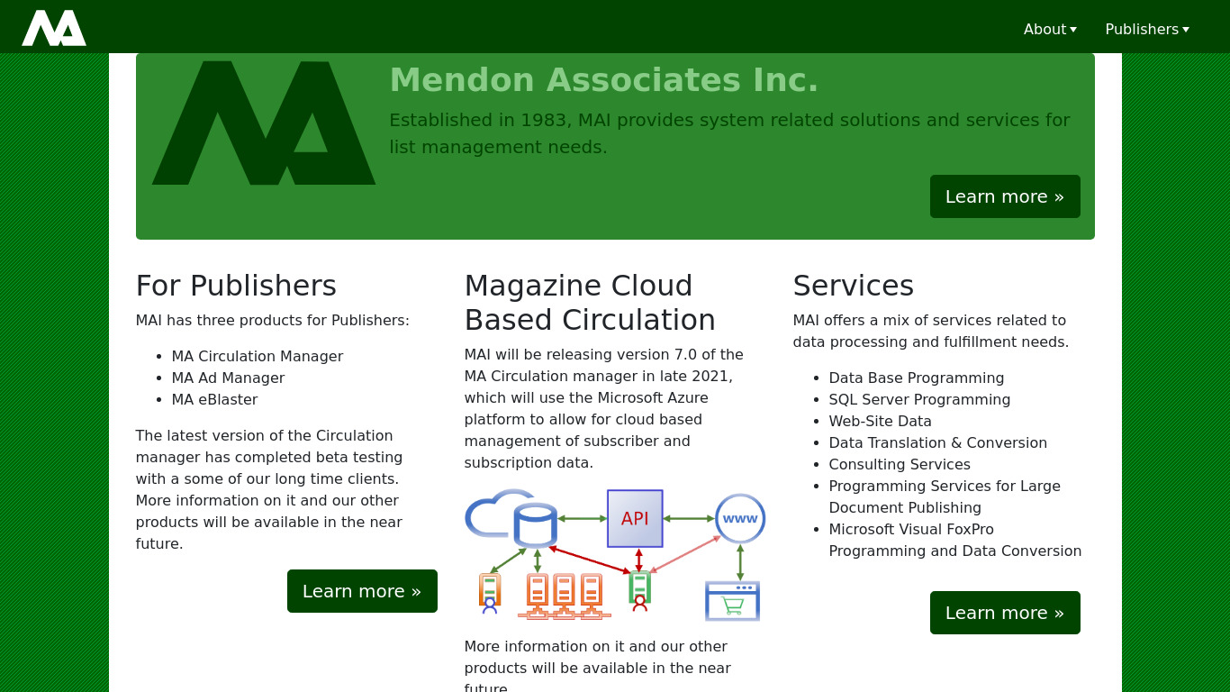 MA Circulation Manager Landing page