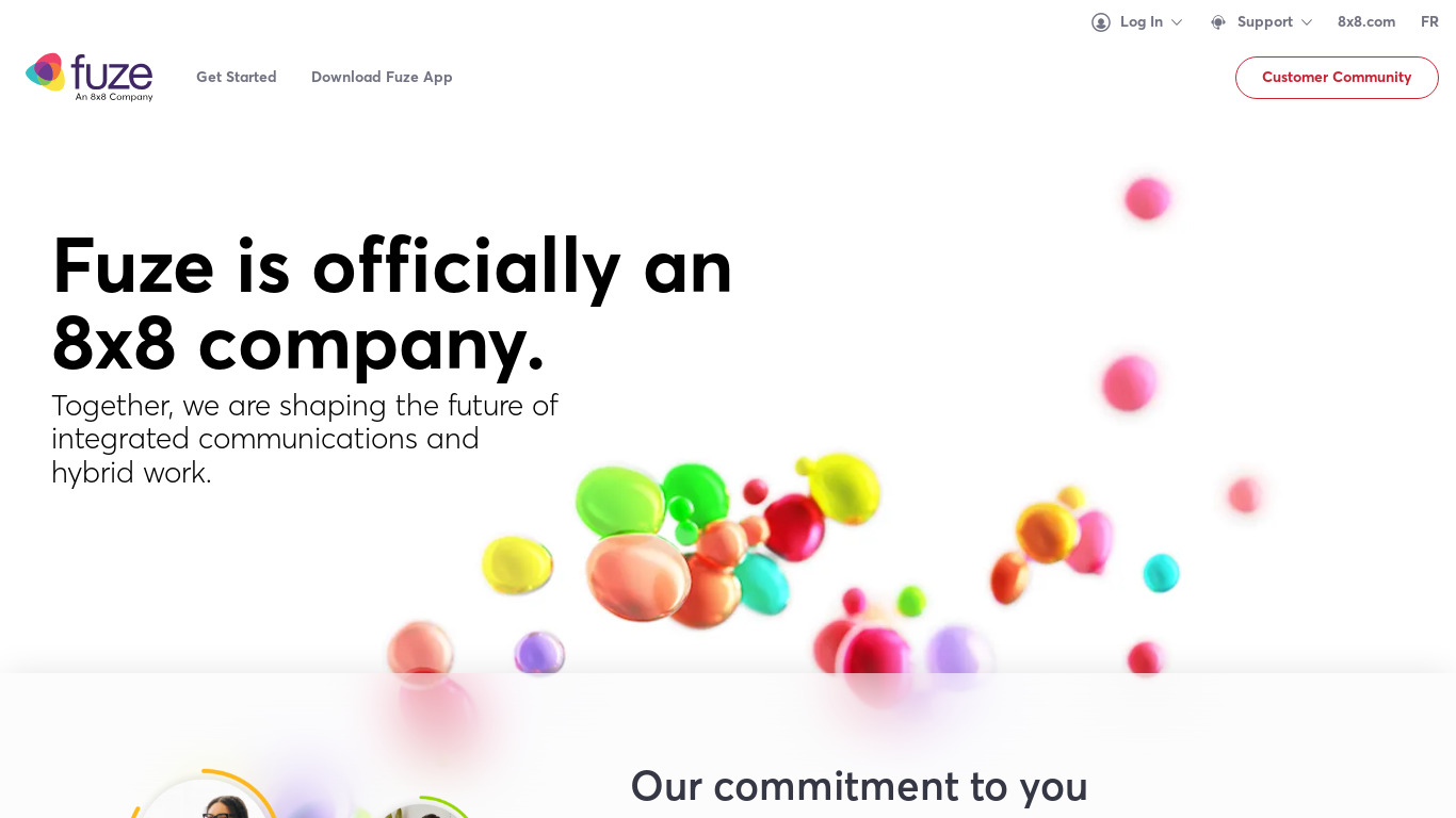 Fuze Collaboration Landing page