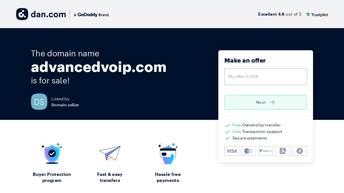 VoIP Billing Landing page
