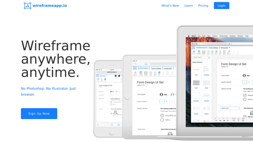 WireframeApp Landing Page