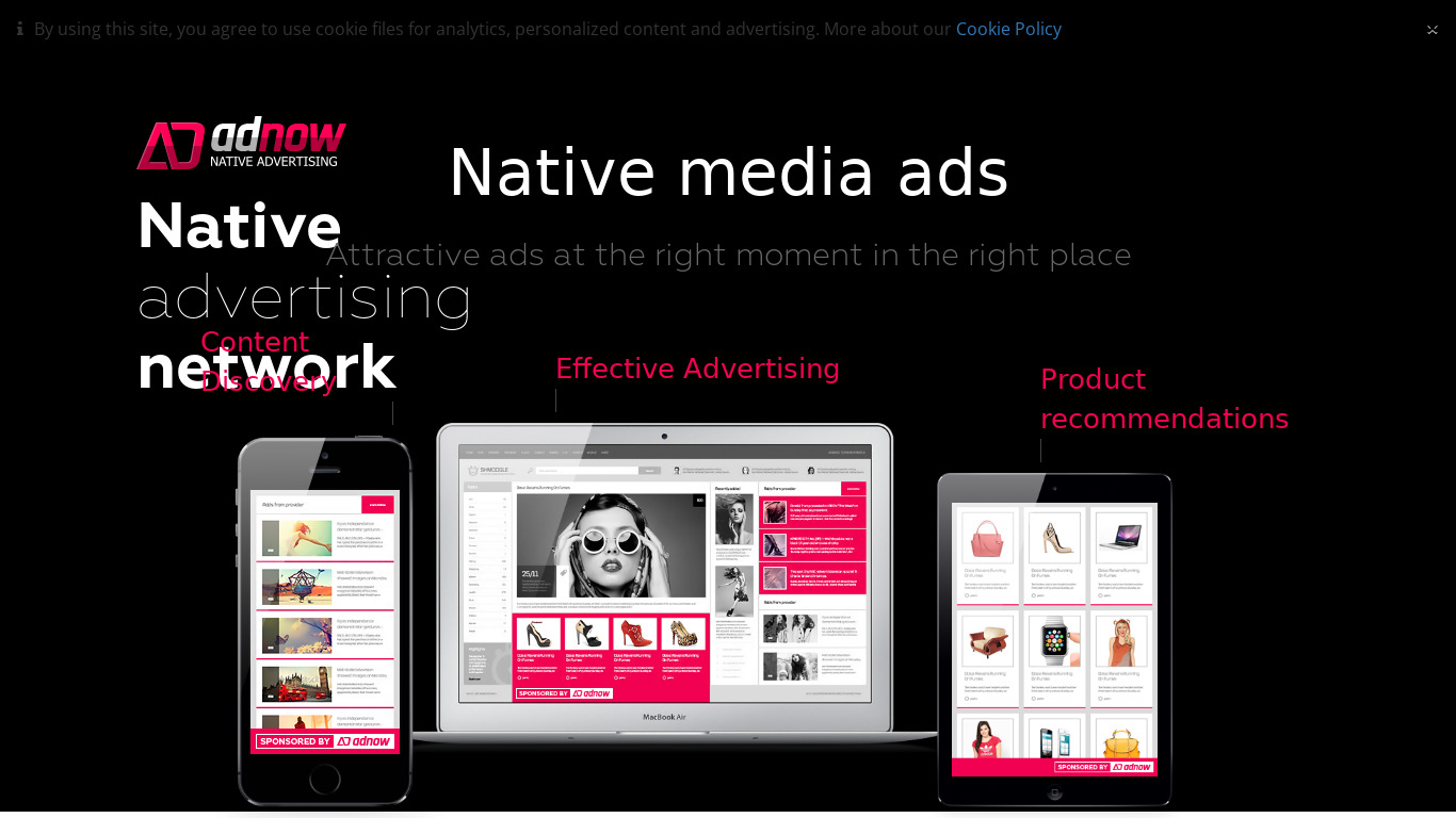AdNow Landing page