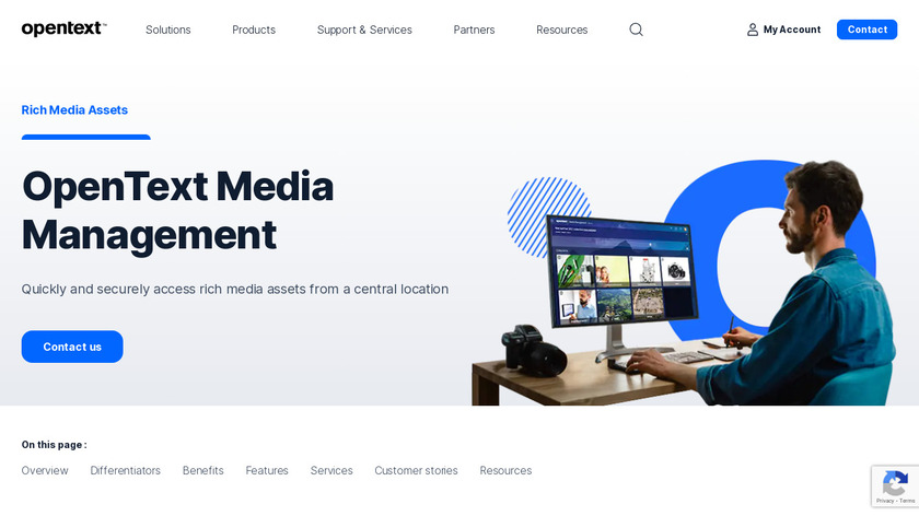 OpenText Media Management Landing Page