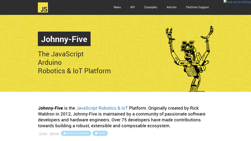 Johnny-Five Landing Page