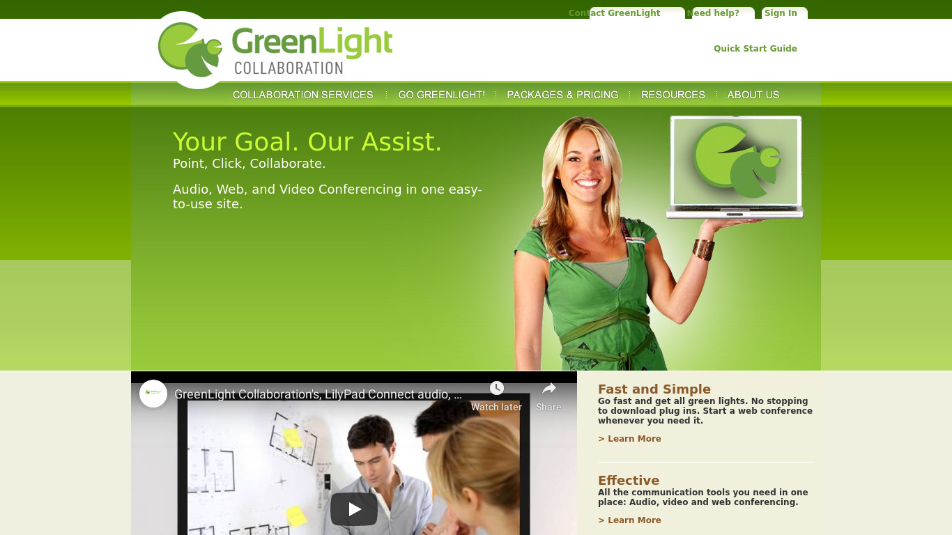 GreenLight Collaboration Landing page