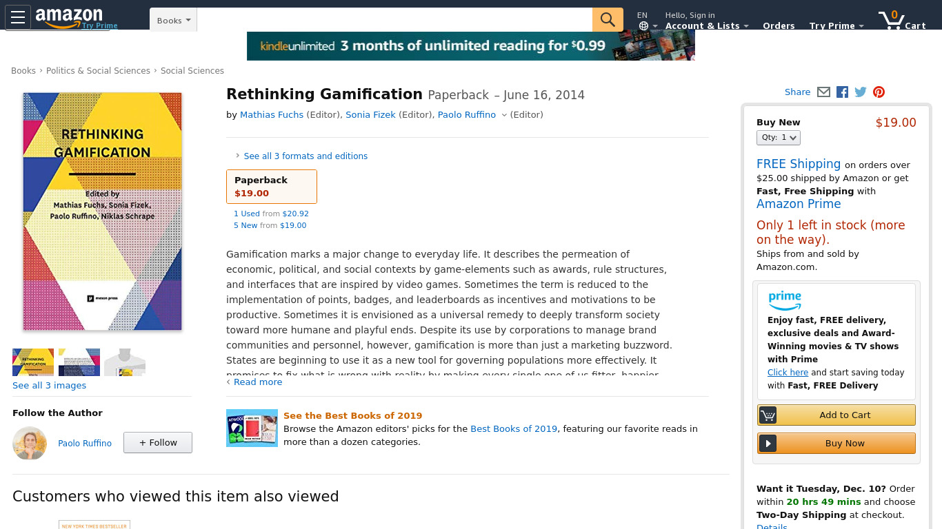Rethinking Gamification on Amazon Landing page